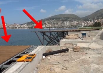 Ndërtim i paligjshëm në Sarandë, arrestohen 8 persona, shpallet në kërkim pronarja e hapësirës së plazhit