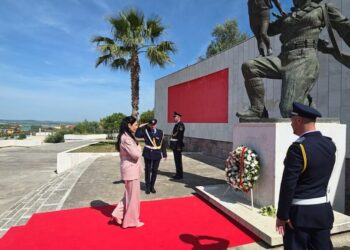 Homazhe për “5 Majin” në Lushnje, Balluku: 28 mijë dëshmorët janë udhërrëfyes për vendin!