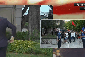 Protestuesit shkojnë në Kuvend, Rama dhe deputetët dalin nga hyrja tjetër