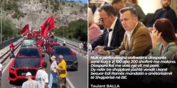 Protesta, Balla: Diaspora foli me votë një vit më parë! Nuk përfaqësohet me 100 apo 200 makina
