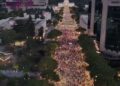 VIDEOLAJM/ Dita e 28-të, pamjet me dron zbulojnë pjesëmarrjen në protestë