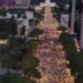 VIDEOLAJM/ Dita e 28-të, pamjet me dron zbulojnë pjesëmarrjen në protestë