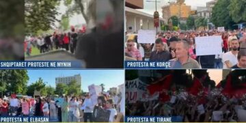 Protesta shtrihet në të gjithë Shqipërinë dhe jashtë vendit: Mijëra qytetarë në Elbasan, Korçë dhe Mynih