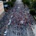 VIDEOLAJM/ Pamjet me dron zbulojnë pjesëmarrjen në protestën e sotme para Kryeministrisë