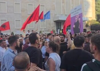 “Opozitë e shitur! Berisha në burg”/ Thirrjet shqetësojnë militantët e PD, përplasje verbale në protestën e Zvërnecit