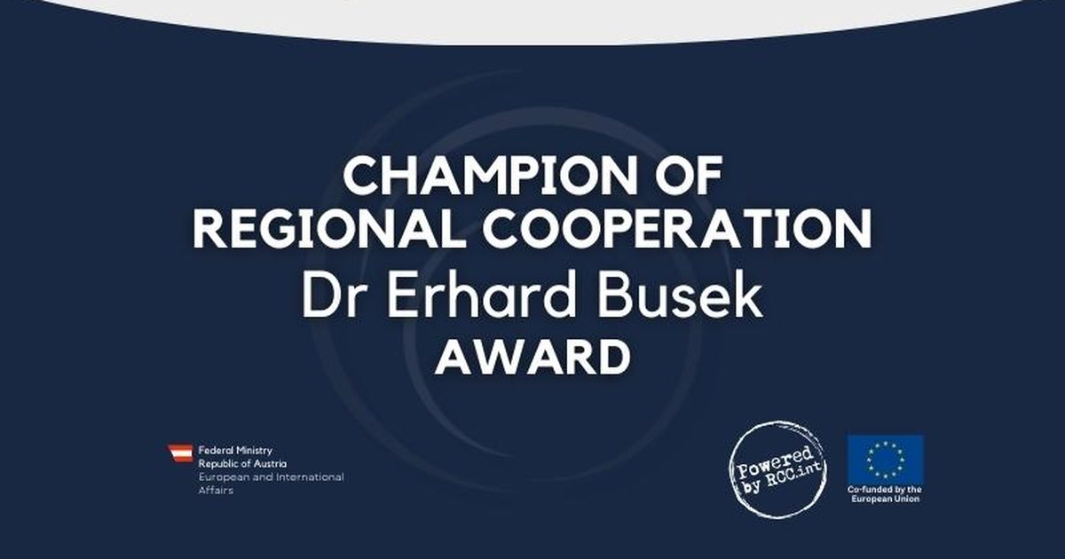 Hapen nominimet për Çmimin  Kampioni i Bashkëpunimit Rajonal Dr Erhard Busek  për vitin 2025
