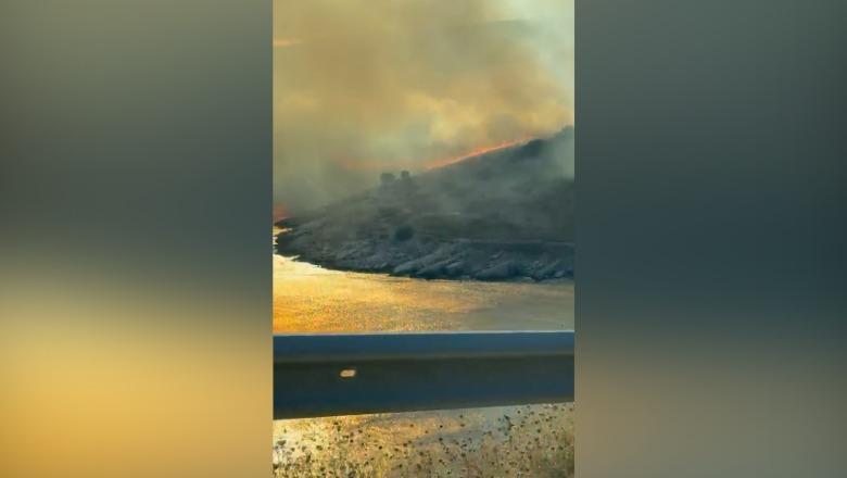 VIDEO  Zjarr i madh në Himarë  flakët përfshijnë kodrat e Llamanit