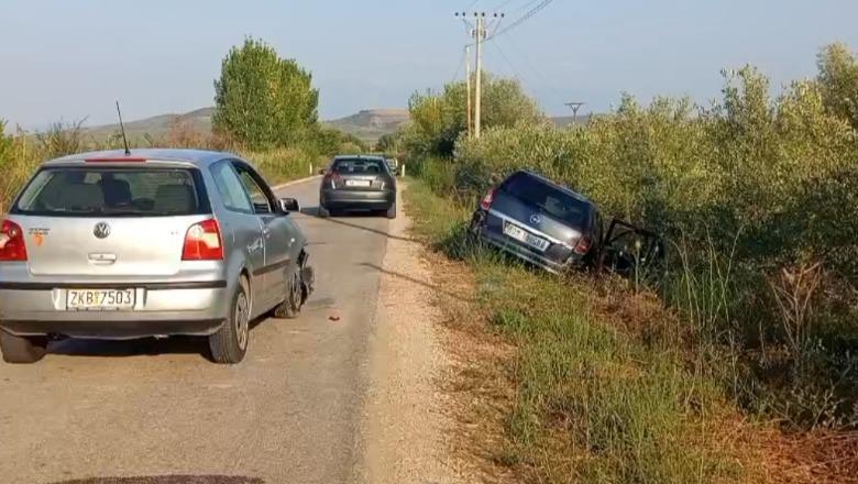 Aksident i dyfishtë në Fier  Mjeti me targa italiane përfundon në kanal  shkak parakalimi i gabuar