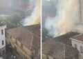 Alarm në Durrës, zjarr në godinën pranë kishës katolike dhe bashkisë