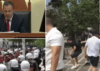 Përplasje edhe në hyrje të Parlamentit, hiqet gardhi metalik. Seanca nis pa PD