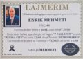 Humbi jetën në aksident, përcillet sot për në banesën e fundit gazetari Enrik Mehmeti