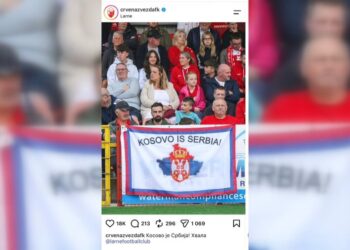 “Kosova është Serbi”, Crvena Zvesda provokon në faqen e saj, publikon pankartën