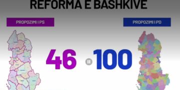 VIDEO / Dallimet PS-PD për bashkitë, krahasimi me dy hartat për çdo qark