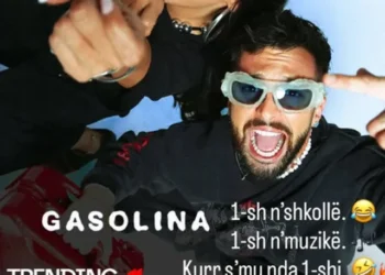 “Gasolina” e Dhurata Dorës dhe Gjestit ‘shpërthen’ në Evropë – ngjitet në krye të trendeve
