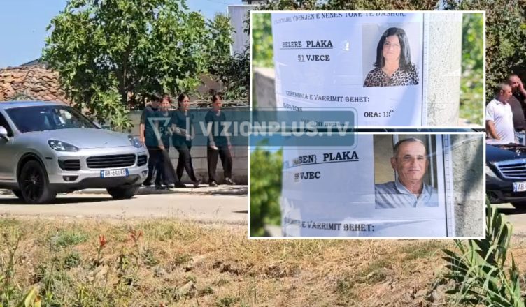 VIDEO   Vidhishta në zi  përcillen në banesën e fundit çifti që u vra nga ish dhëndri