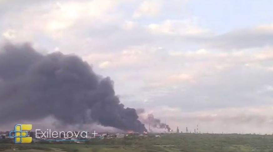Rafineria ruse në flakë pas sulmit me dronë ukrainas