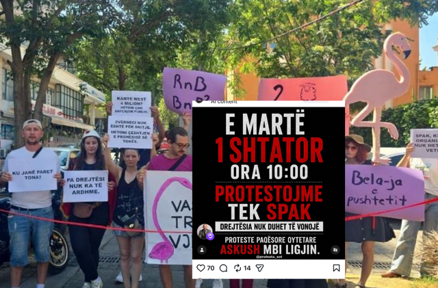 Thirret protesta para SPAK ut  Drejtësia nuk duhet të vonojë  askush mbi ligjin 