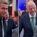 Gjesti i Ronaldos pas takimit me Infantinon bëhet viral! Në kulmin e presionit ndaj kreut të FIFA-s, pamjet ndezin rrjetin