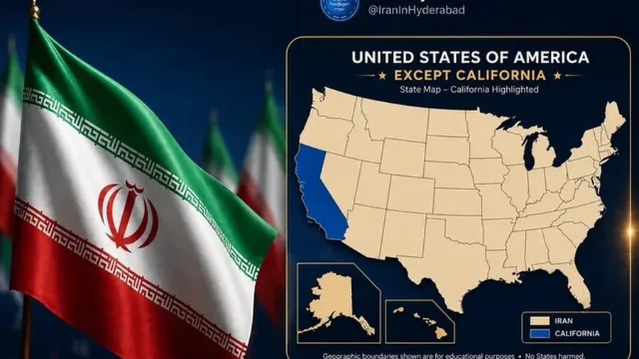 Irani i përgjigjet Trumpit me hartën e Kalifornisë  Territori i ri i Republikës Islamike