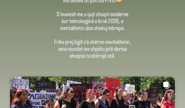 Këngëtarja, Tayna reagon pas protestës në Prishtinë dhe dhunës ndaj grave: Teknologjia ecën përpara, mentaliteti ka mbetur shekuj pas