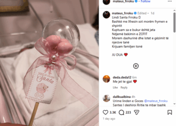 FOTO/ Mateus Frroku bëhet baba për herë të parë, vjen në jetë vajza e tij…