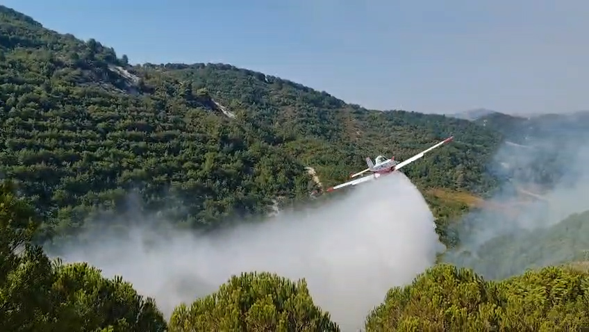 Flakët  nxorën në provë  avionin e ri   Air Tractor  nis operacionin në Mallakastër
