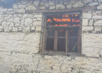 Përhapja e zjarreve në fshatin Opar të Maliqit, përfshihen nga flakët dy banesa