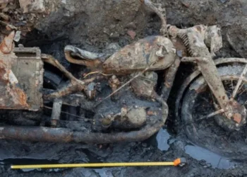 Tërheqja e lumit Danub, zbulohen eshtrat e 2 ushtarëve dhe një motoçikletë e Luftës së Dytë Botërore -