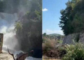 Shembet kanali vaditës në Elbasan, bllokohet prej orësh aksi drejt Cërrikut, uji e dherat vërshojnë në rrugë! (FOTO)