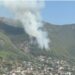 FOTO/ Zjarr i madh në masivin pyjor të Milotit, era favorizon vatrën, flakët po i afrohen dhe zonës së banuar!