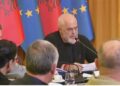Me qeverinë dhe partinë në Pogradec, Rama me drejtuesit politikë, krerët e komisioneve dhe ministrat