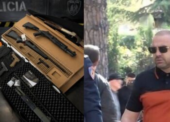 FOTO/ U kap bashkë me Ergys Agasin, ish-zyrtarit të policisë Uljan Shpataraku i sekuestrohet arsenali i armatimit që iu gjet dhe i hiqet leja!