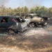 Zjarri në Levan/ Flakët përfshijnë makinat e dy policëve që u shkuan në ndihmë banorëve