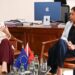 Ambasadorja e BE takohet me ministren Pirdeni: Rikonfirmojmë angazhimin e plotë të Brukselit për të mbështetur Shqipërinë