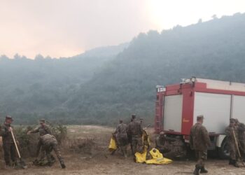Situata kritike me zjarrin edhe në Fier, operacion për shuarjen e flakëve në Frakull! Në terren zbarkon edhe ushtria nga Tirana