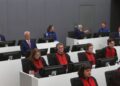 FOTO-LAJM/ Me sytë nga Haga, pamjet e para nga seanca për verdiktin ndaj Thaçit dhe ish-krerëve të UÇK-së!