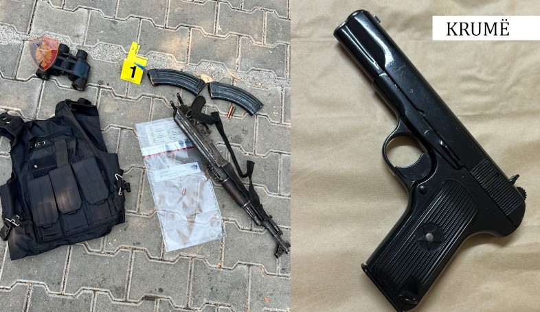 Plagosi me armë 29 vjeçarin në Krumë  autori vetëdorëzohet pas negociatave  Policia i gjen  kallash   jelek antiplumb  dylbi dhe 