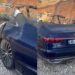 VIDEO/ “Audi A8” shkrumbohet tërësisht nga flakët në “bypass-in” pranë Radhimës, ja për çfarë dyshohet!