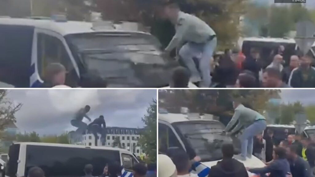Dënimi i ish-krerëve të UÇK, shqiptarët revoltë në Hagë, sulmojnë makinat e policisë! Protestë edhe para EULEX