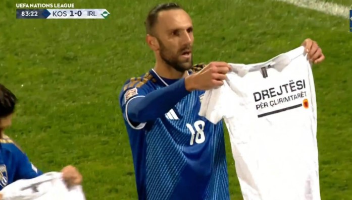 Goli i Muriqit  tërbon  serbët  Shpërthejnë në reagime dhe i kërkojnë UEFA s masa ndaj Kosovës dhe lojtarit 