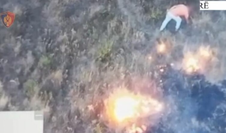 Ndezi zjarrin në fshatin Petë të Vlorës dhe shkrumboi pemëtarinë  arrestohet piromani 52 vjeçar  Në kërkim vëllai dhe kushëriri
