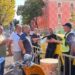 Sindikata e Punonjësve të Transportit protestë para Bashkisë së Tiranës, taksitë parkohen në rrugë, policia ndërhyn!