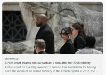 Kim Kardashian përfiton vetëm 1 euro dëmshpërblim pas grabitjes së bujshme në Paris
