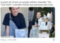 Vivienne Jolie shet punimet e saj artistike në një treg të Los Angelesit, e shoqëruar nga vëllai binjak
