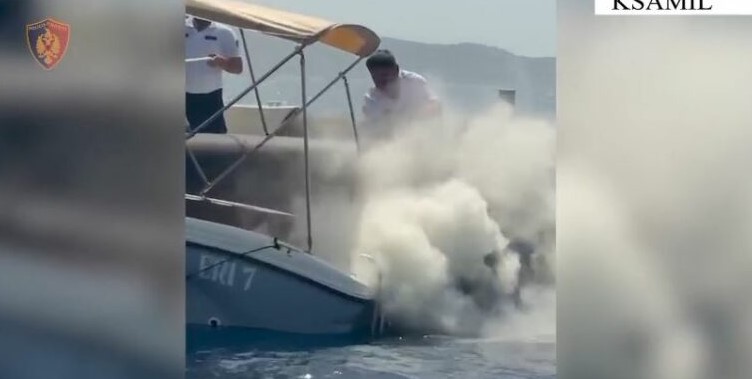 Skafi shpërthen në flakë te  Pema e Thatë  në Ksamil  shpëtohen 4 turistët gjermanë 
