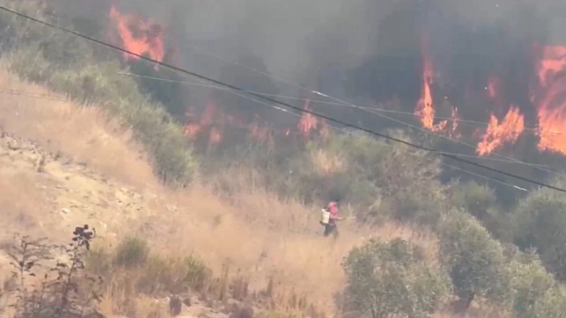 Zjarr i fuqishëm në Kavajë  flakët i afrohen banesave  kërkohet ndërhyrja nga ajri 