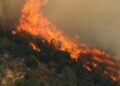 Zjarr i madh në Parkun Natyror të Viroit në Gjirokastër, dyshohet i qëllimshëm