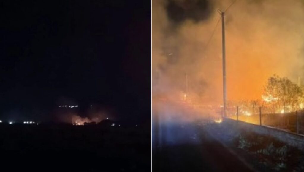 Zjarr i madh në Gjirin e Lalzit, era favorizon flakët që i afrohen me shpejtësi ndërtesave! Evakuohen banorë e pushues pranë zonës së rrezikut! (VIDEO)