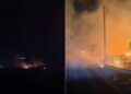 Zjarr i madh në Gjirin e Lalzit, era favorizon flakët që i afrohen me shpejtësi ndërtesave! Evakuohen banorë e pushues pranë zonës së rrezikut! (VIDEO)
