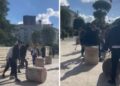 FOTOLAJM / Pedagogët refuzojnë sërish ftesën e Ramës, rrokullisin në bulevard stolat prej guri